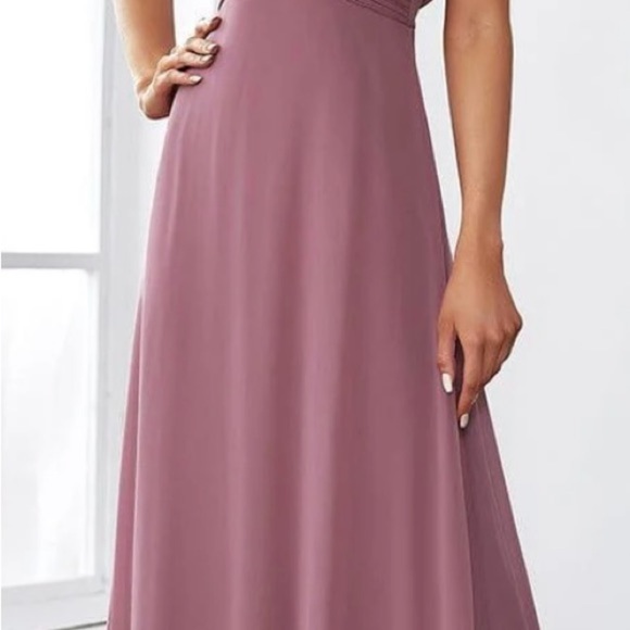 Ever Pretty Criss-Cross V-Neck Chiffon Backless A-Line Bridesmaid - Picture 1 of 13